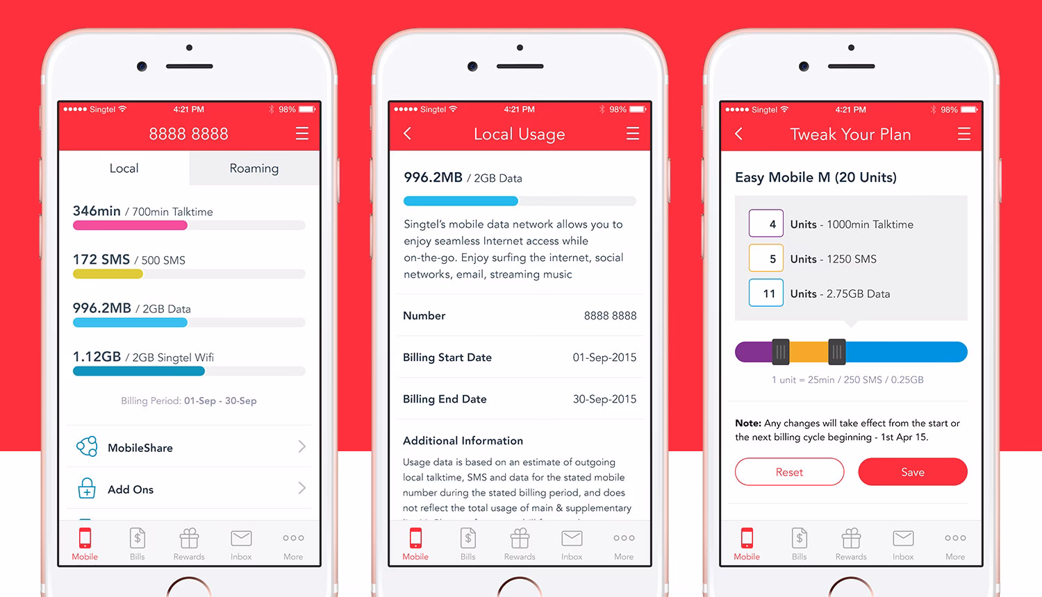 Does Singtel XS phone plan include McAfee mobile security?
