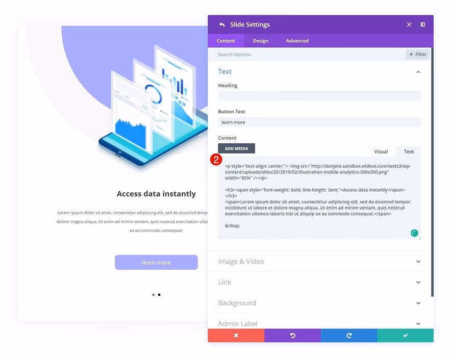 How to make Divi slider responsive?