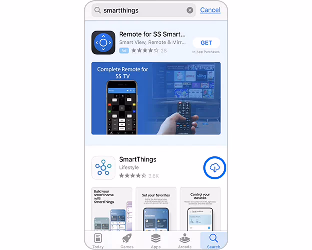How do I set up SmartThings with my iPhone?