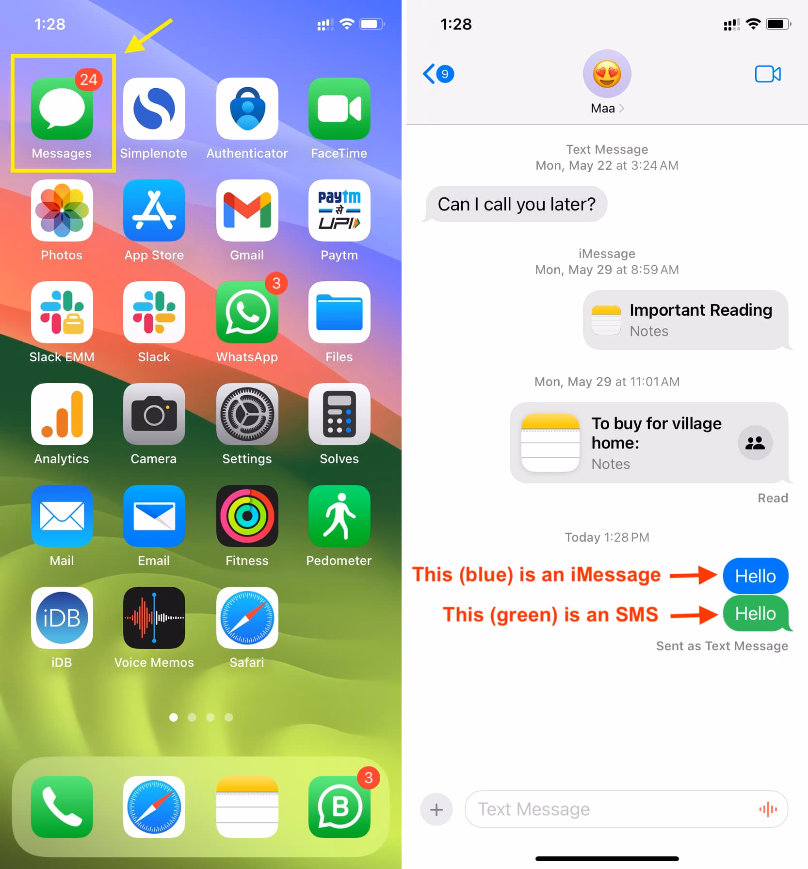 How does a message app work?