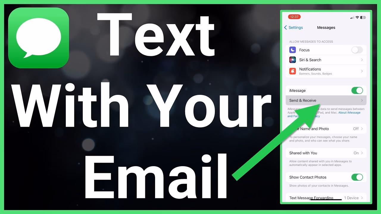 Can I send messages from my iPhone to an email address?