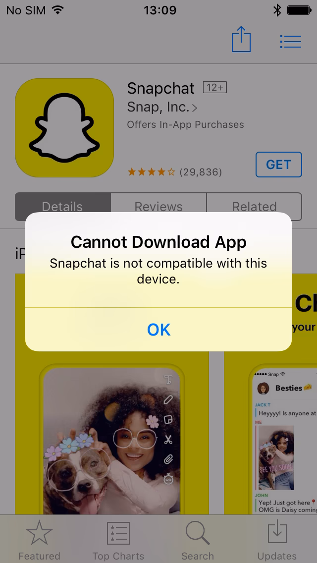 How to get Snapchat on iPhone 5?