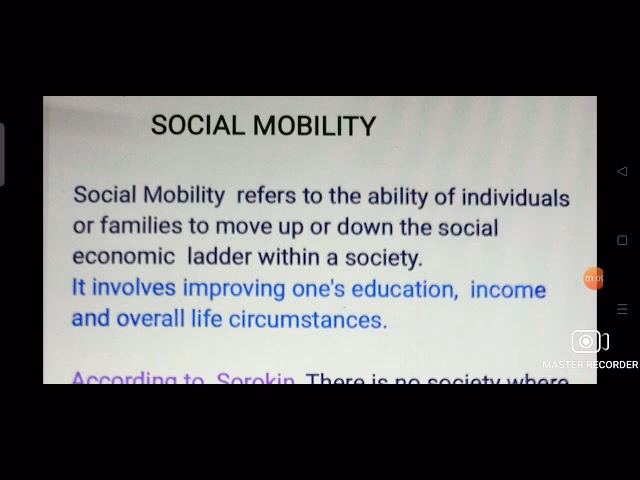 How do you use social mobility in a sentence?