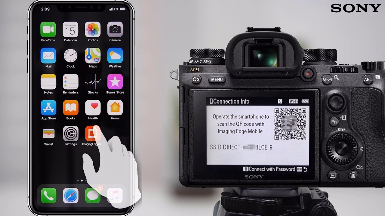 How do I connect a smartphone to a camera?