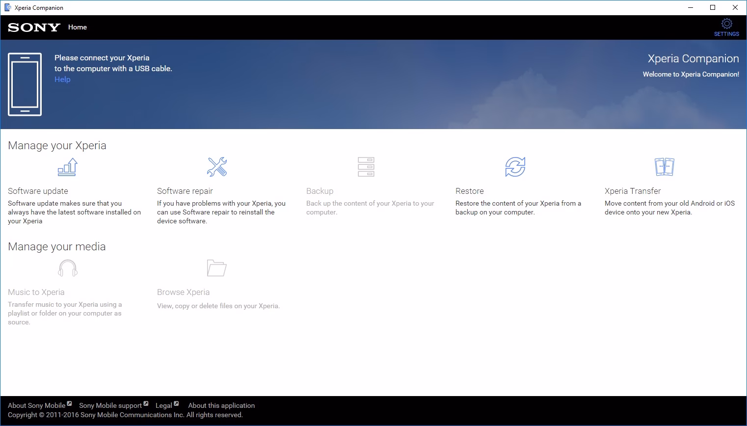 How do I back up data from my Xperia?