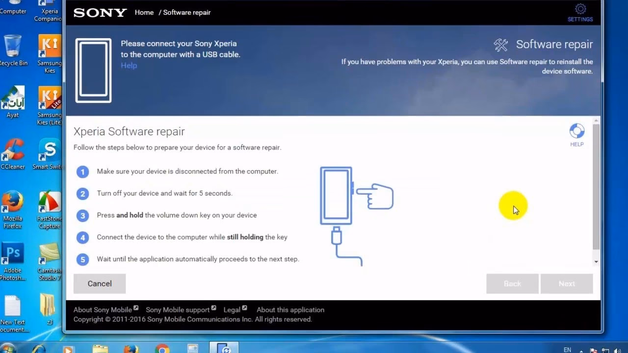 How do I download a DMG image to my Xperia companion?