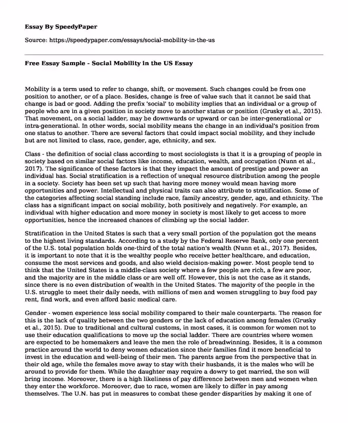 Why is America deteriorating upward mobility?