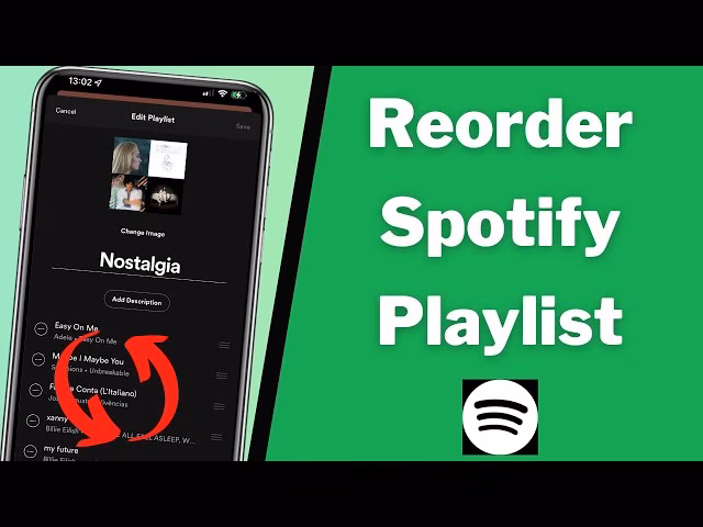 Can I reorder Spotify playlists on mobile?