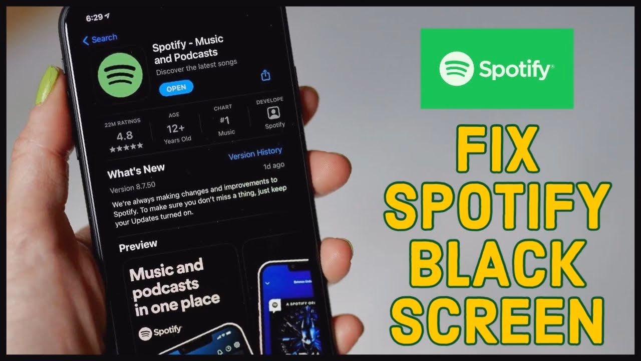 Does Spotify have a black screen?