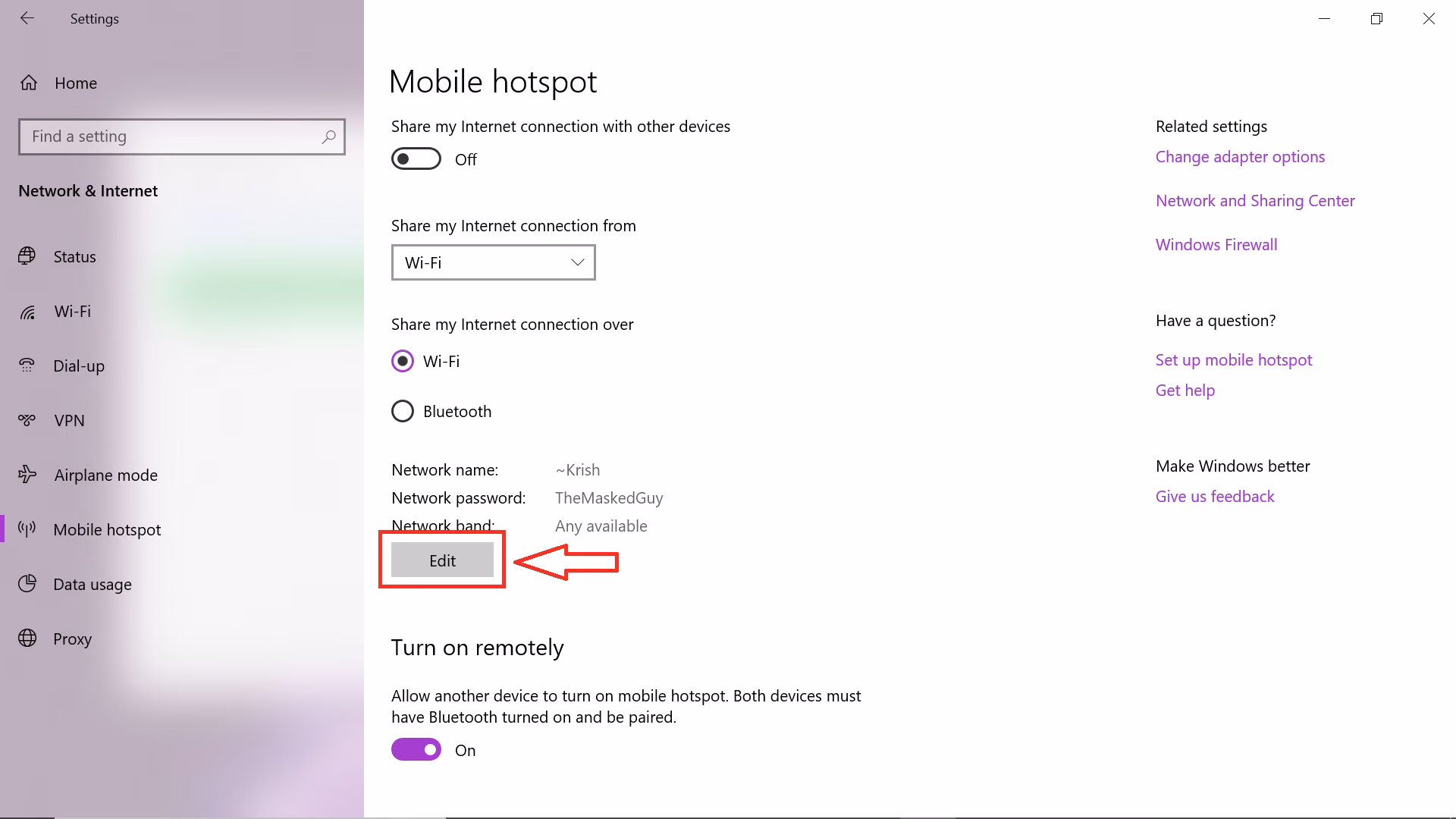 How do I create a hotspot on Windows 10?