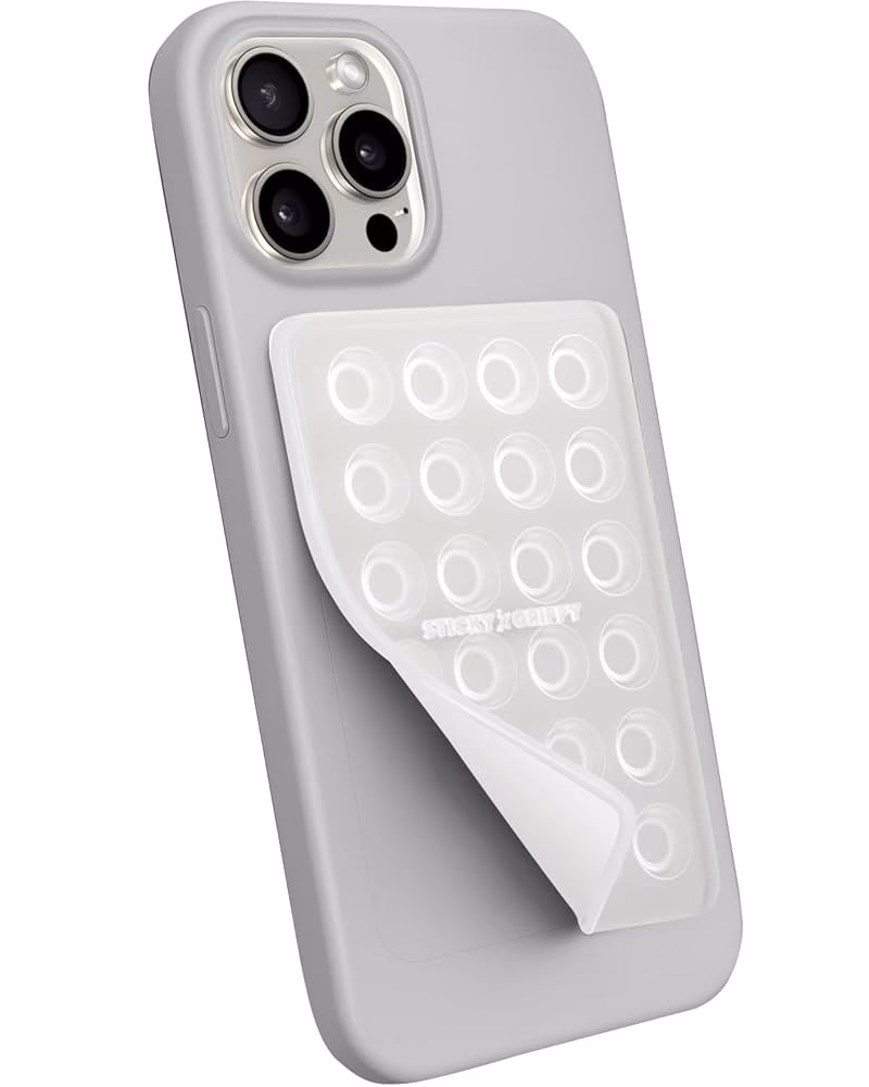 What is a sticky pad on the back of a smartphone?