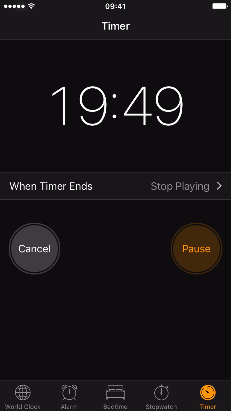 How do I Stop Music from playing if I'm sleeping?