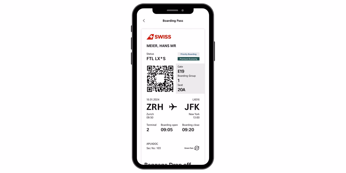 What can I do with the SWISS app before my flight?