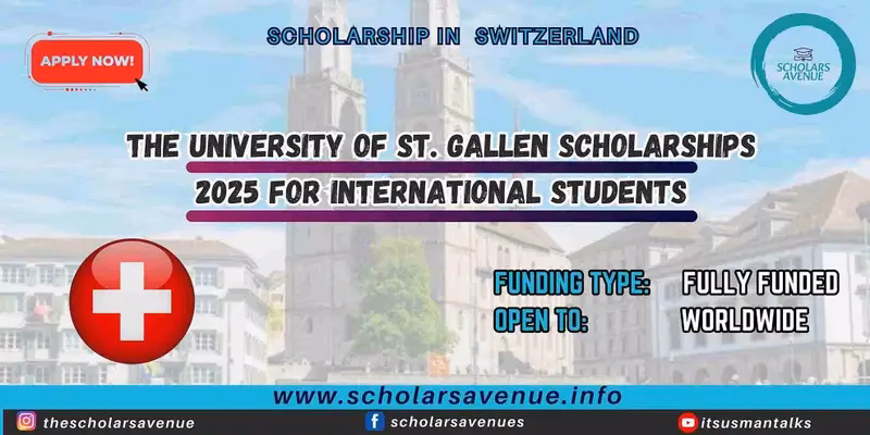 What scholarships are available at University of St Gallen in Switzerland?