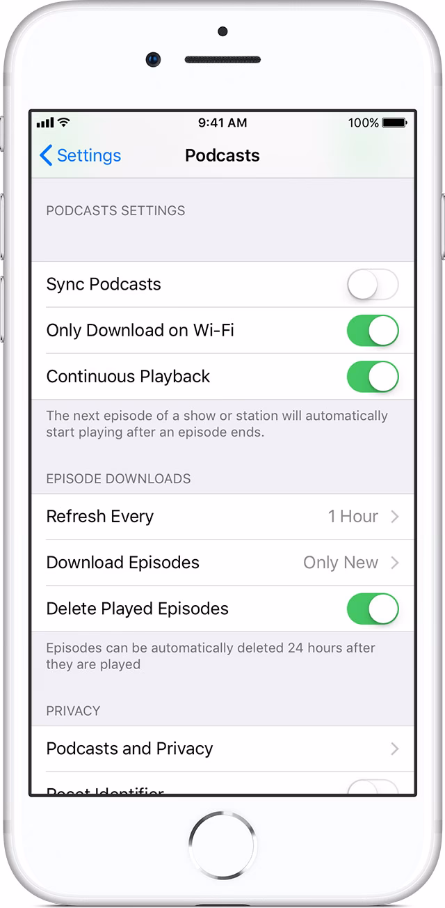 How do I listen to podcasts on my Mac?