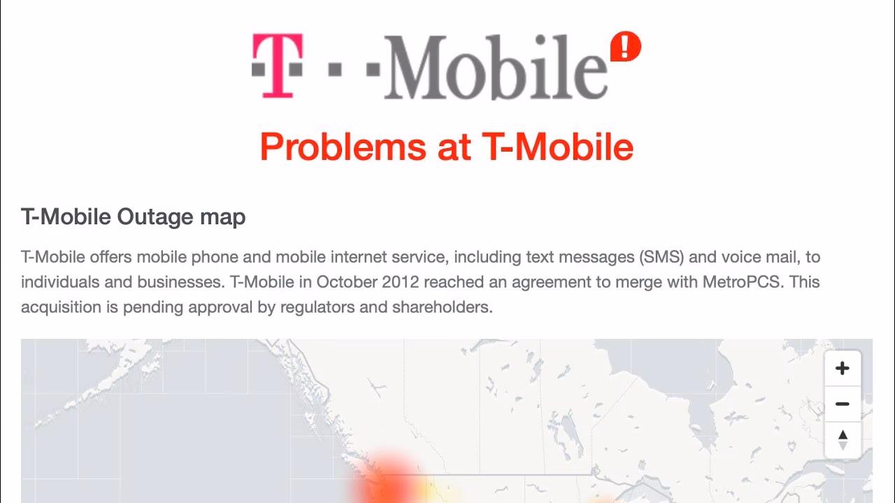 Is T-Mobile experiencing service disruptions across multiple regions?