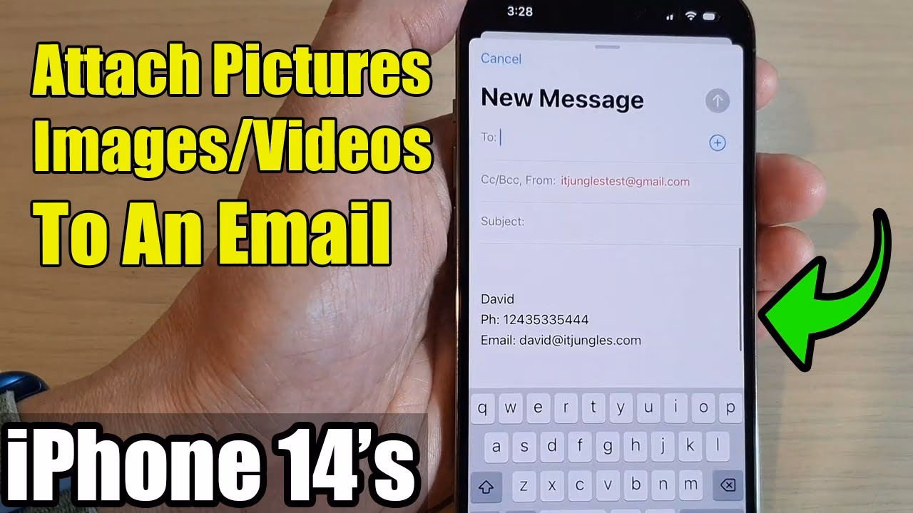 How to attach photos to email on iPhone?