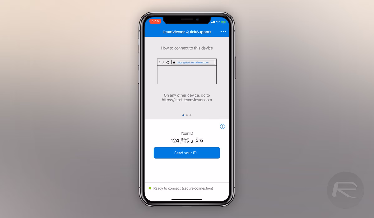 How do I install TeamViewer QuickSupport on my iPhone?