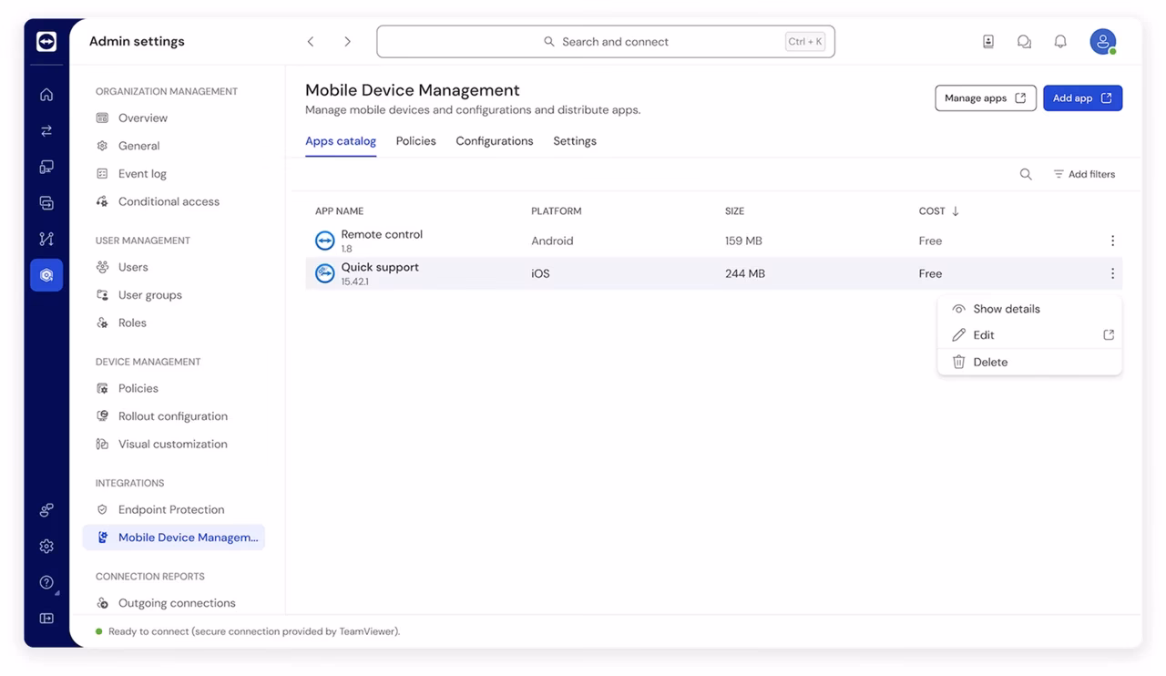 What is TeamViewer MDM?
