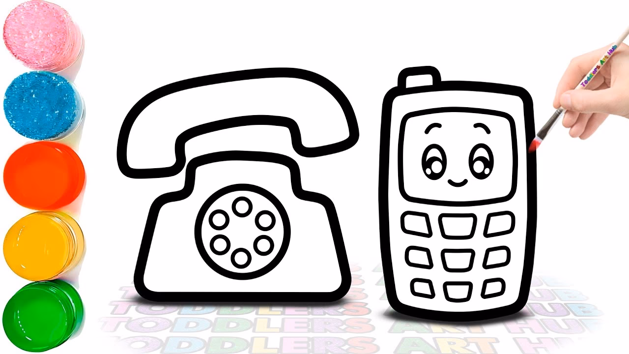 How to draw a telephone?