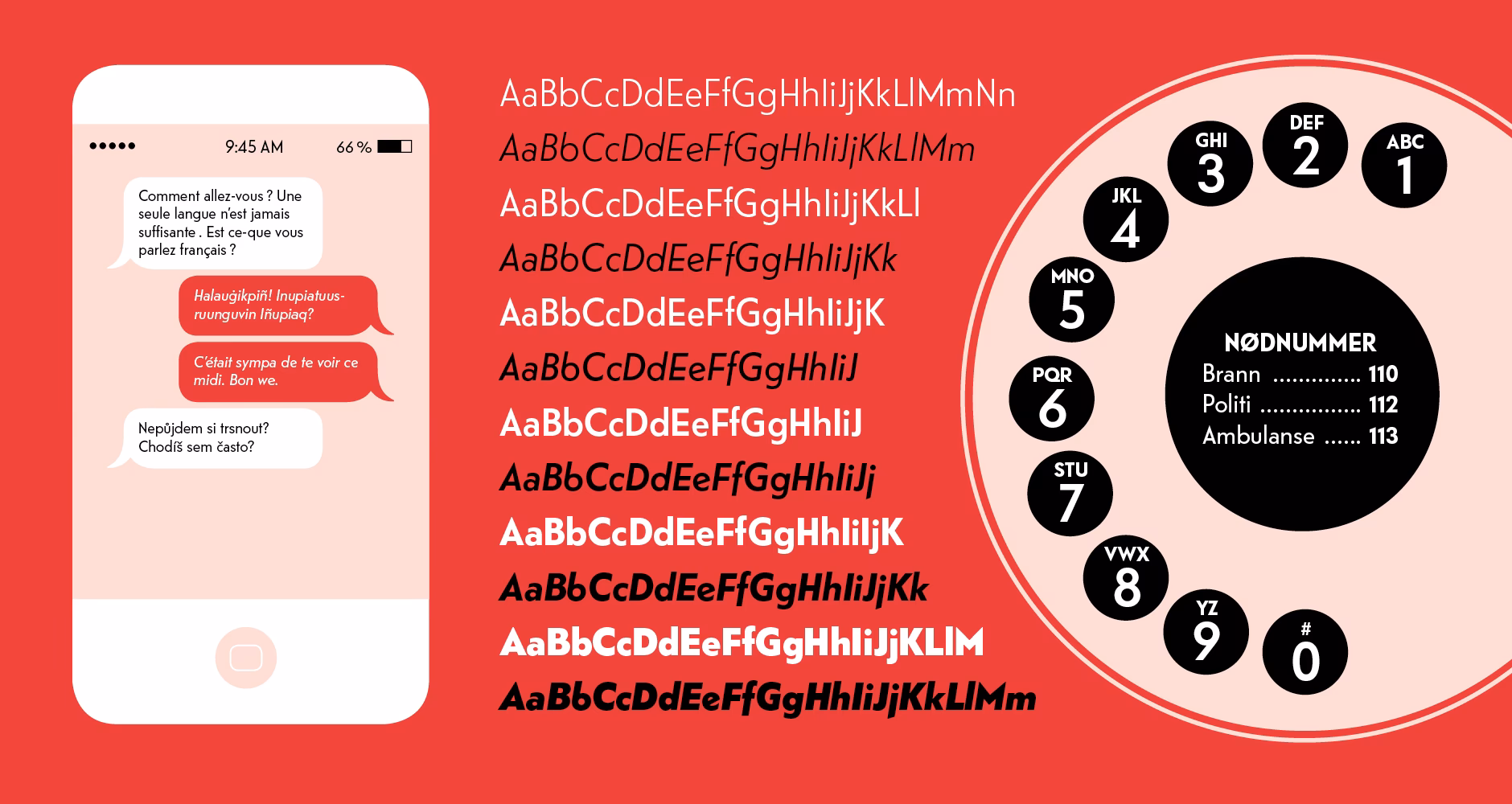 What type of font is telephone?