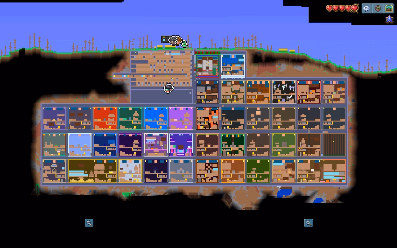 Does Terraria have a world map?