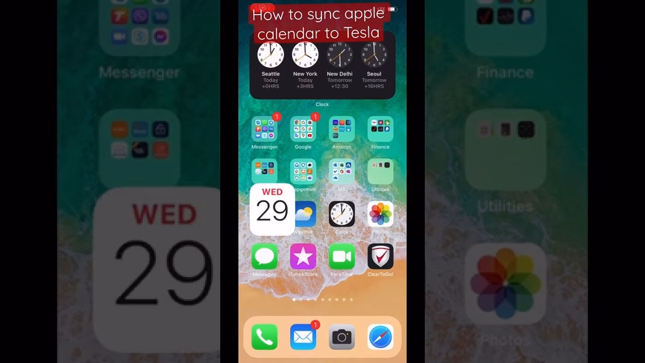 How does Tesla calendar sync work?