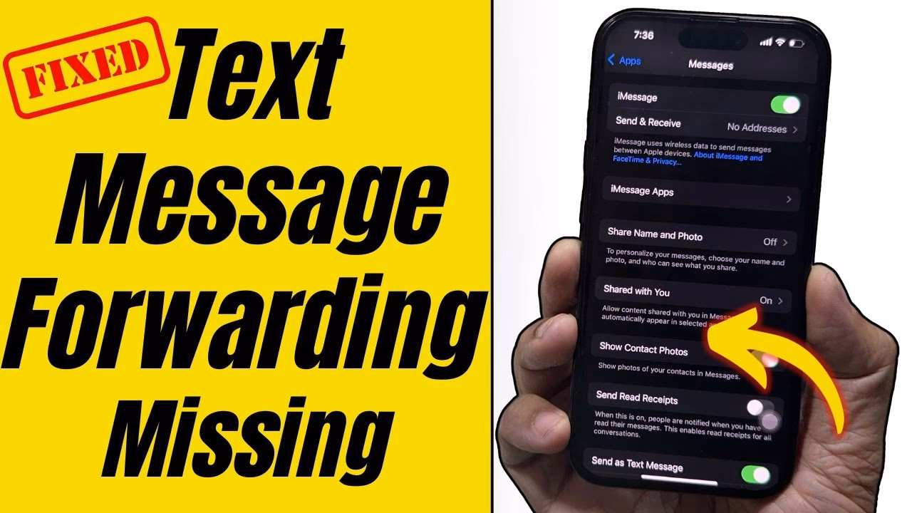 What should you do if you can't forward text messages?