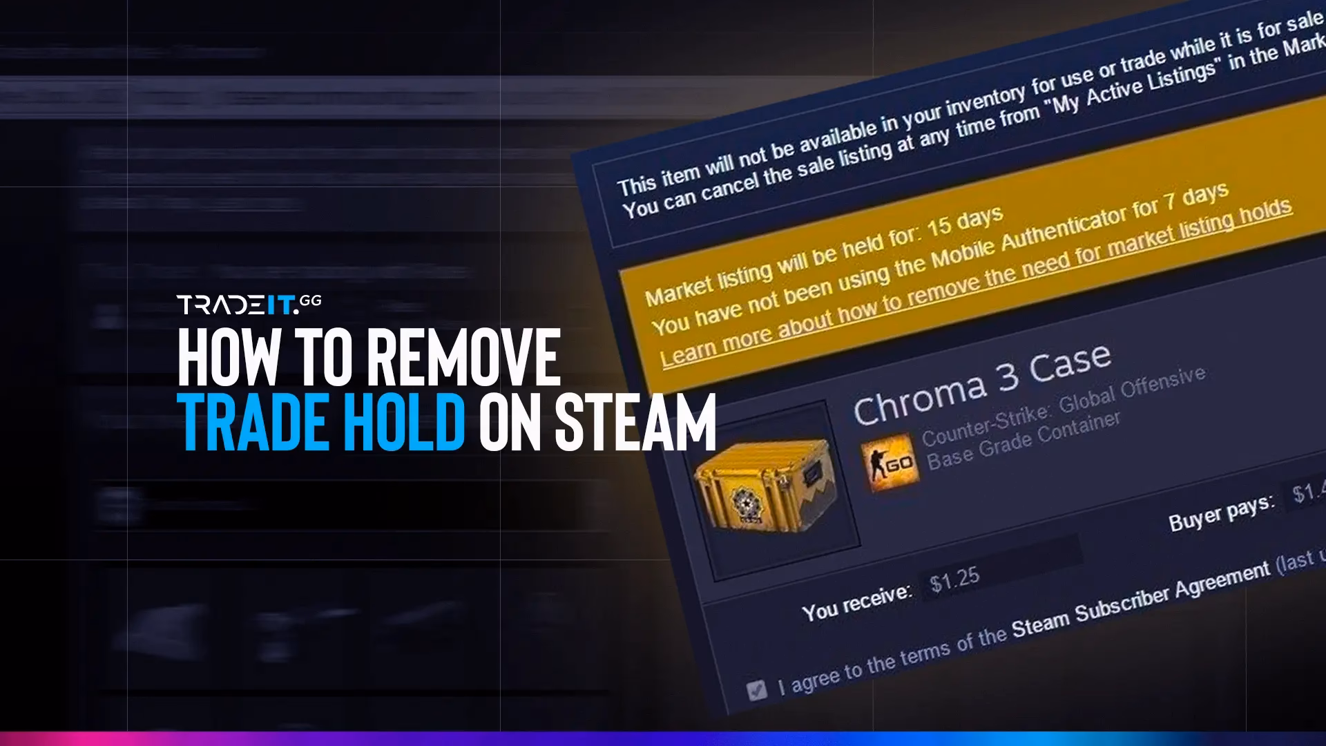 Can a mobile authenticator hold a trade / market?