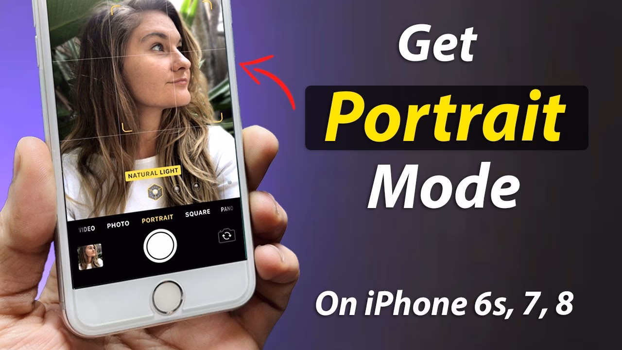 How do I use portrait lighting on my iPhone?