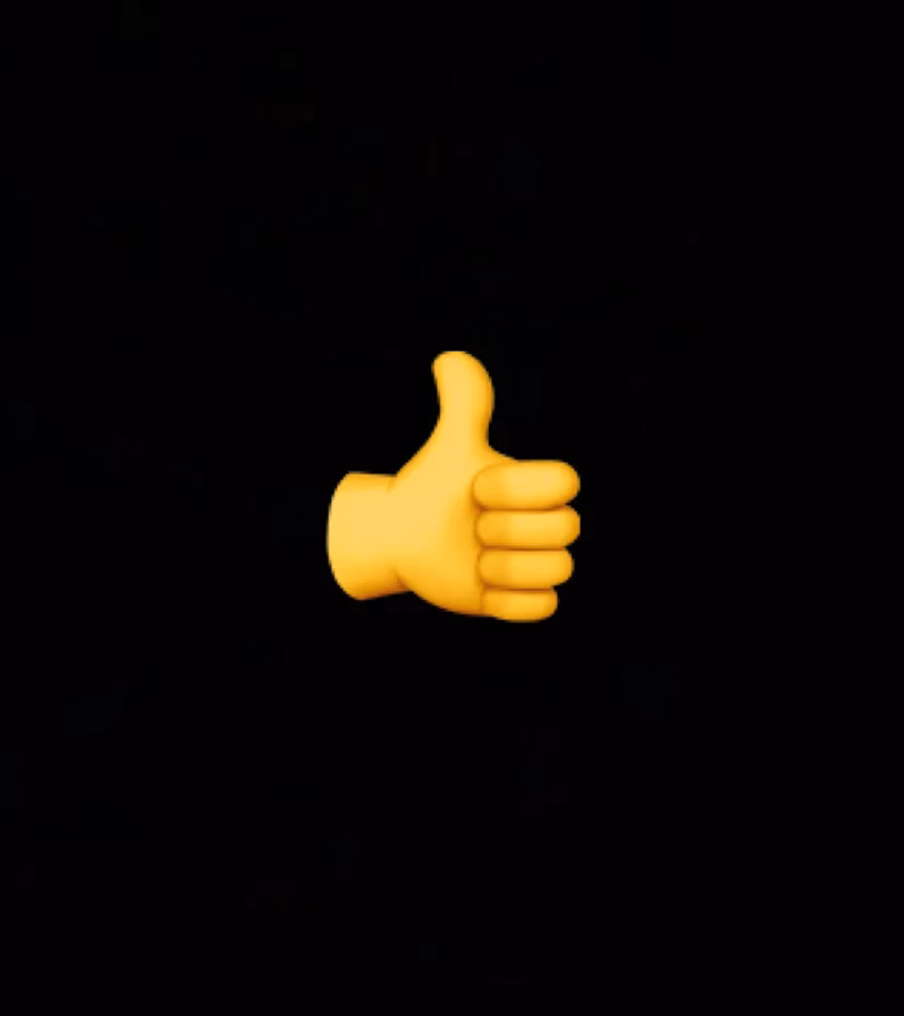 How do you emoji a text message with a white thumbs up?