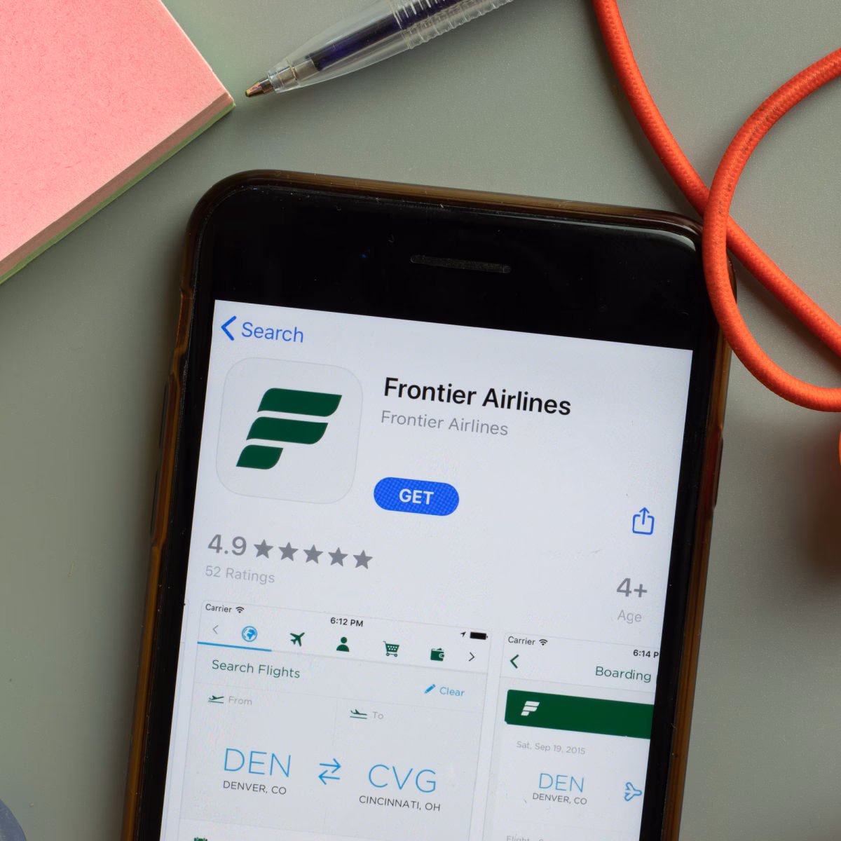 When can I check in on the frontier app?