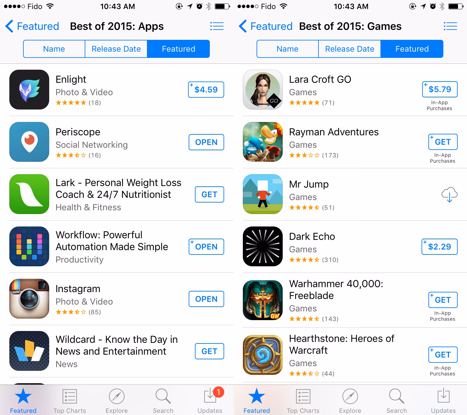 What is Apple's most downloaded iPhone app of the year?