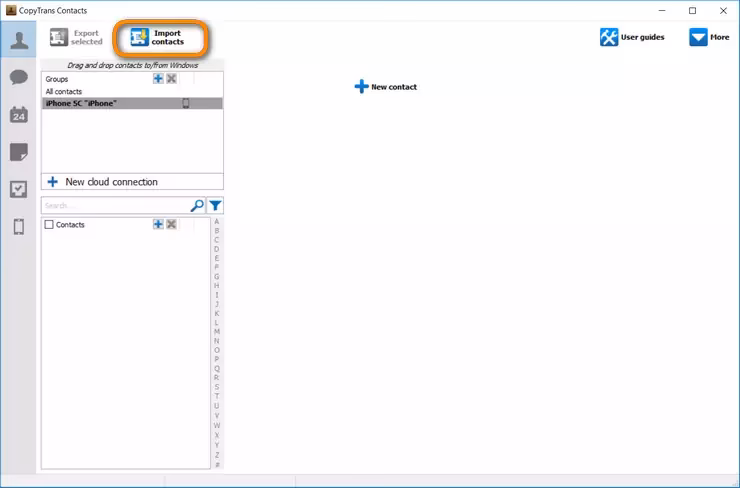 How to import contacts from iPhone to PC?