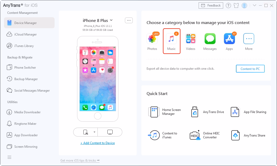 How to transfer non-purchased music from iPhone to computer free?