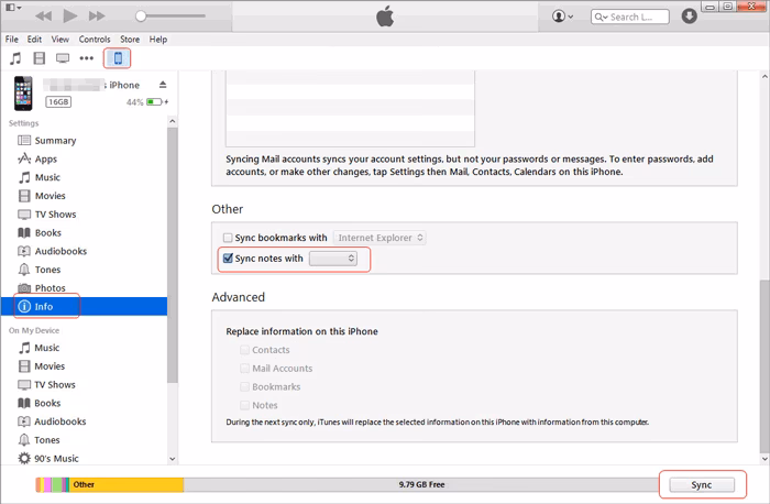 How to transfer notes from iPhone to PC?