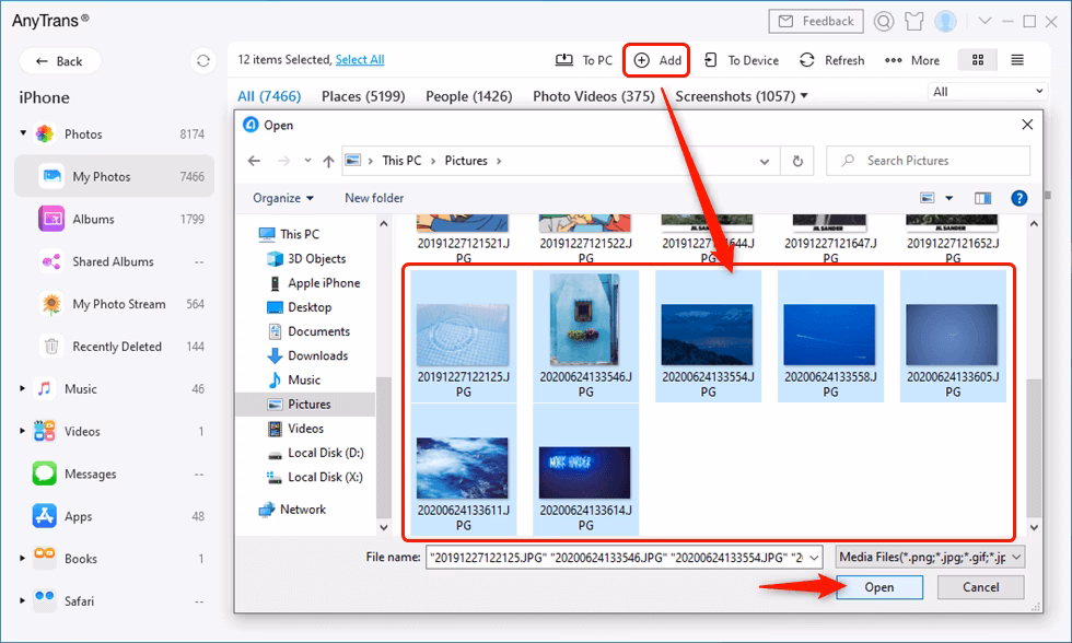 How to transfer photos from PC to iPhone without iTunes?