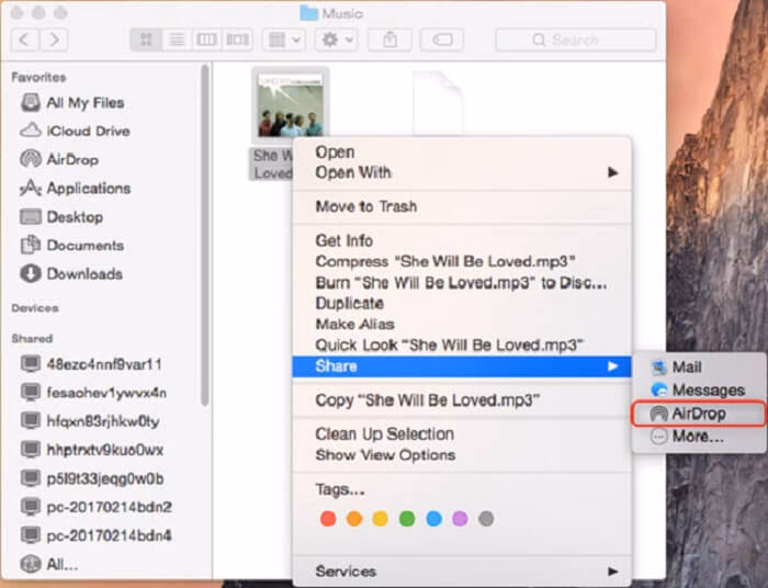 How do I transfer audio and video files to an iOS device?