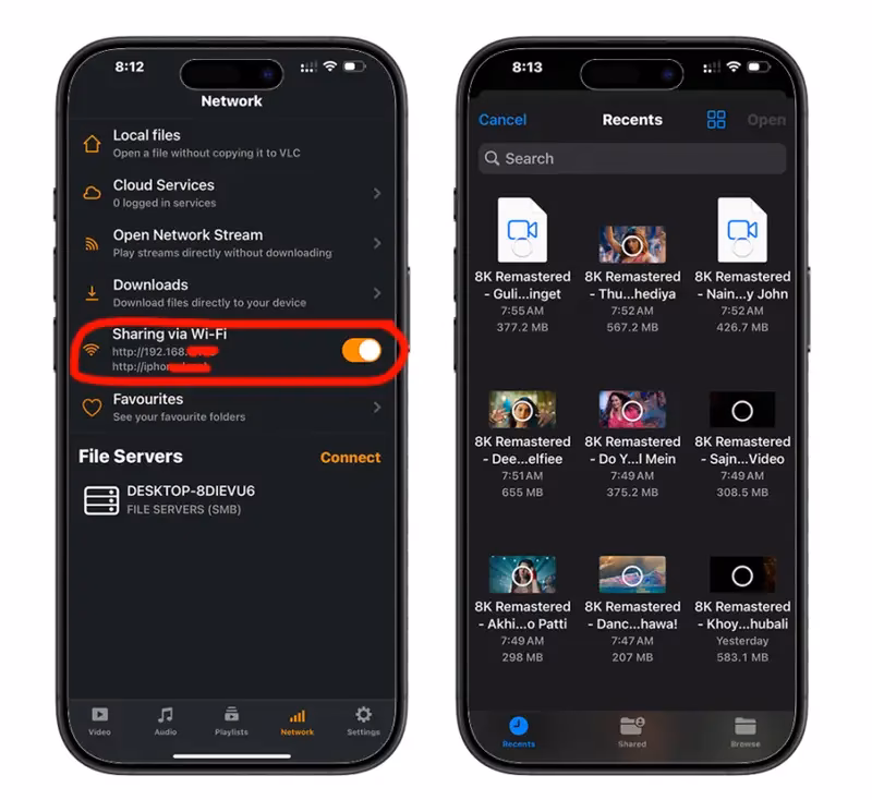 How do I use VLC on my iPhone?