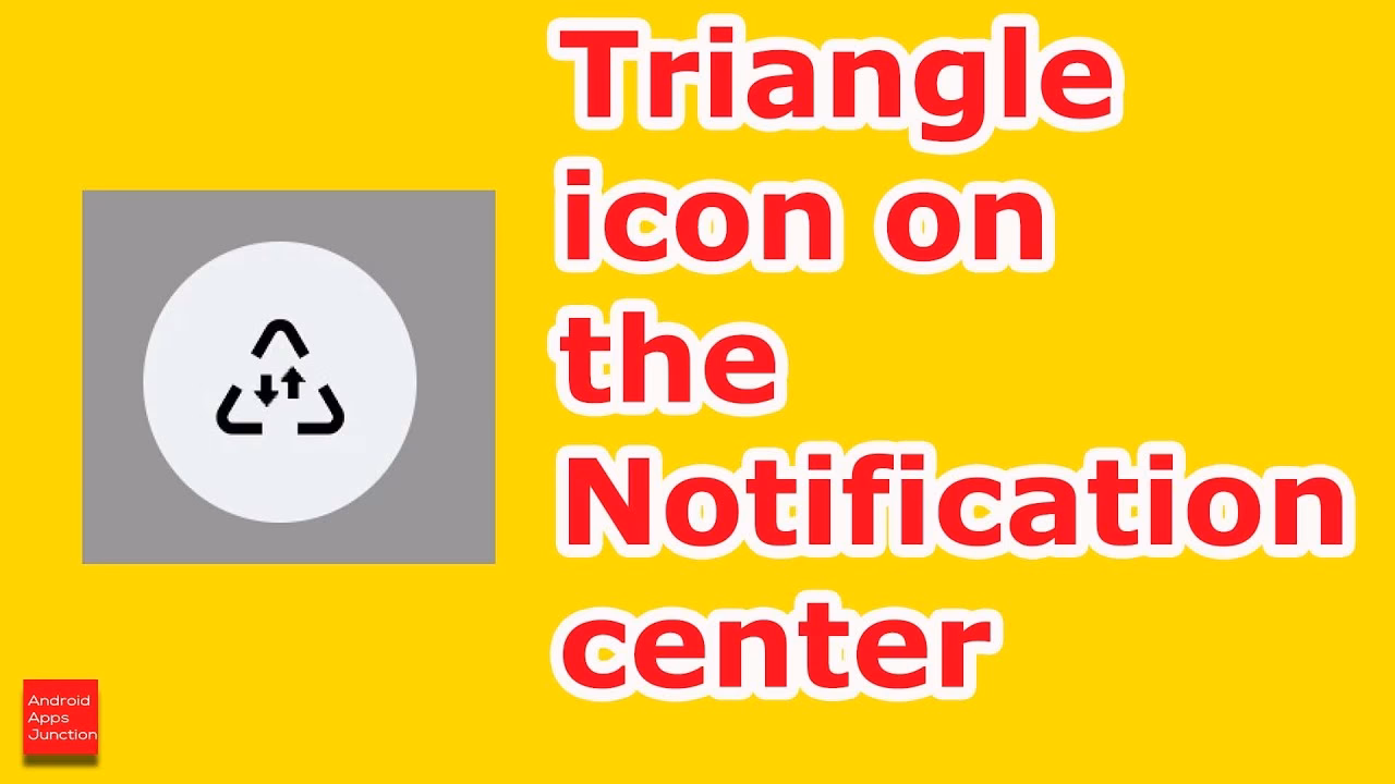 Why is my Android phone displaying a triangle on my phone?