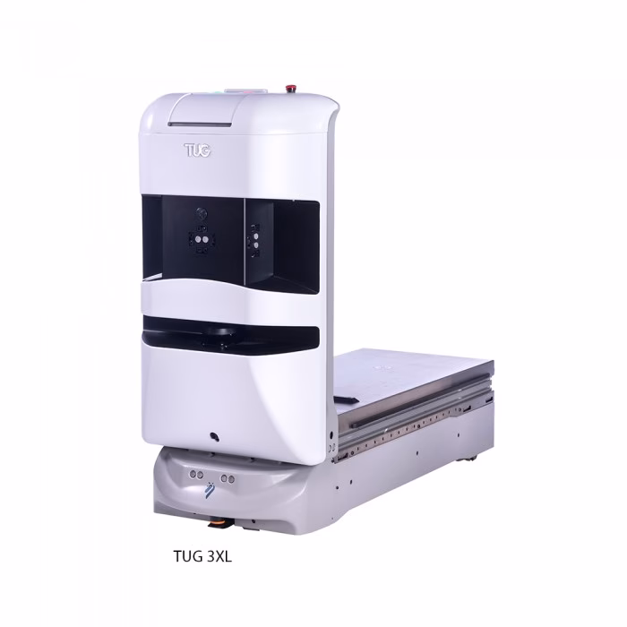 How can autonomous tug robots improve healthcare logistics?