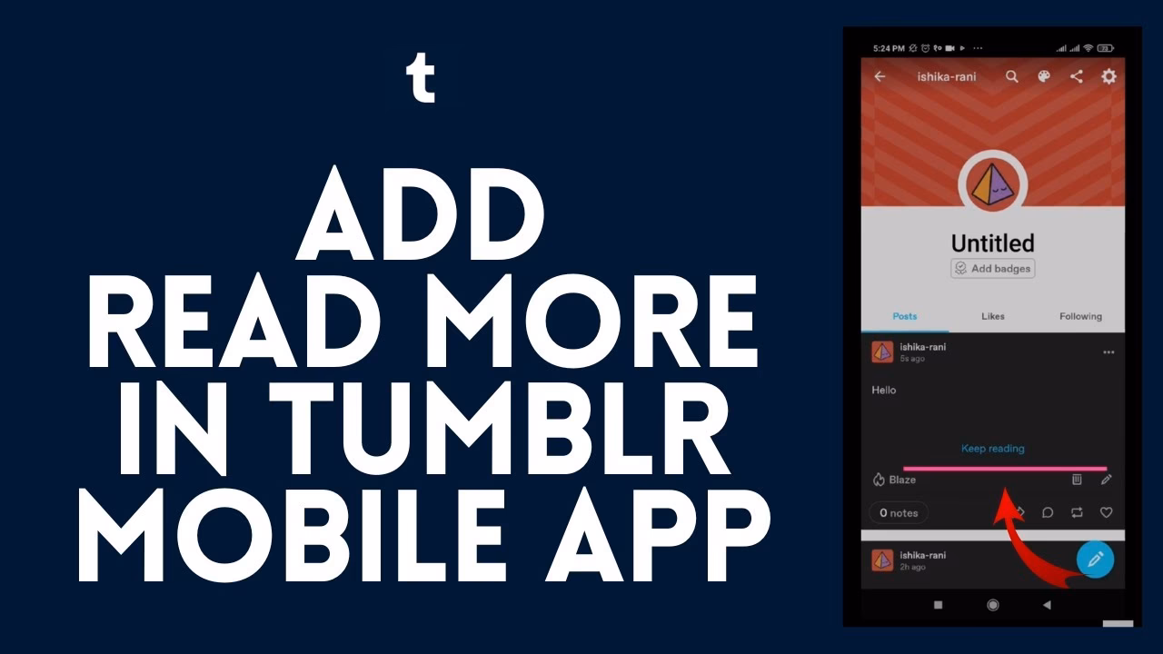 How to add [Keep reading] in Tumblr?