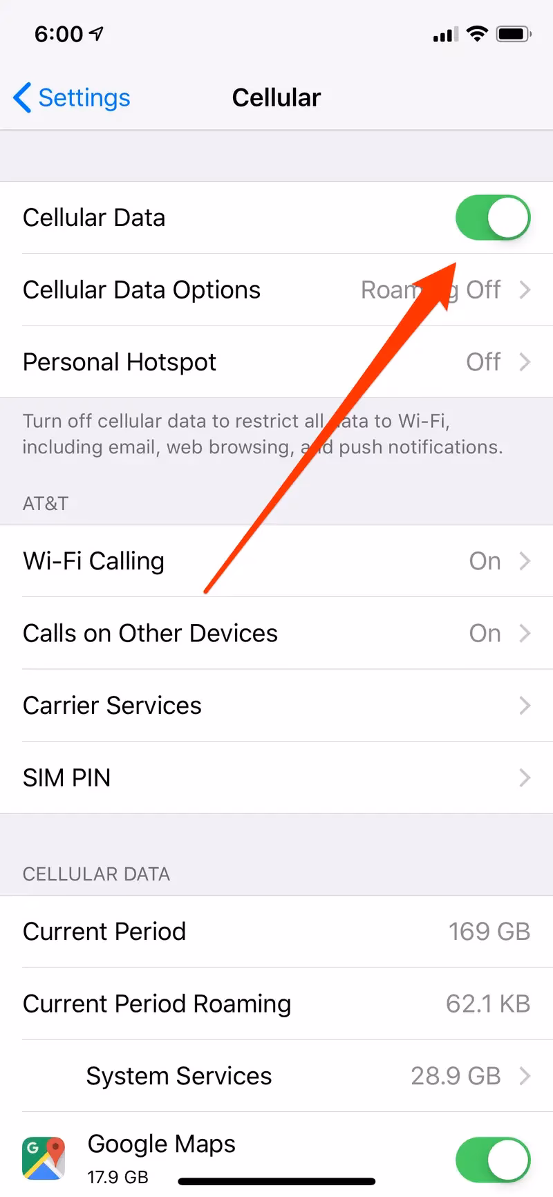 How do I turn off WiFi on my iPhone?