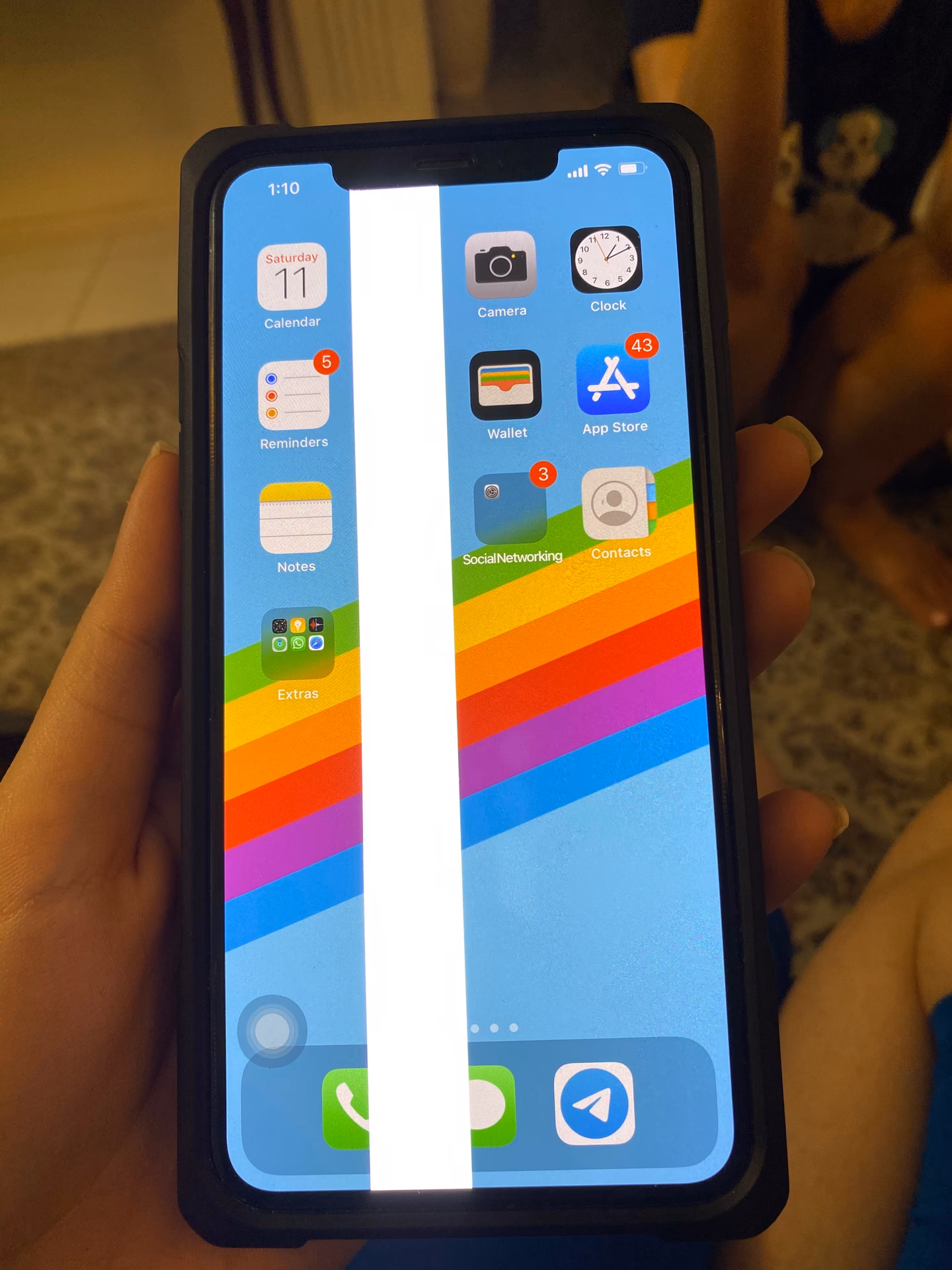 How to fix white lines on iPhone screen?