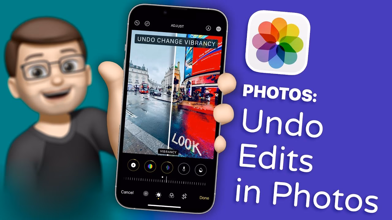 How do I undo a photo or video on iPhone?