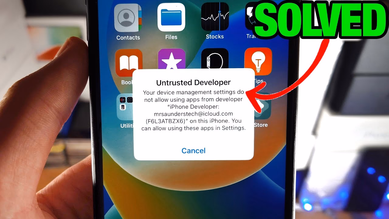 Why do I get a “untrusted Enterprise Developer” iPhone error message?