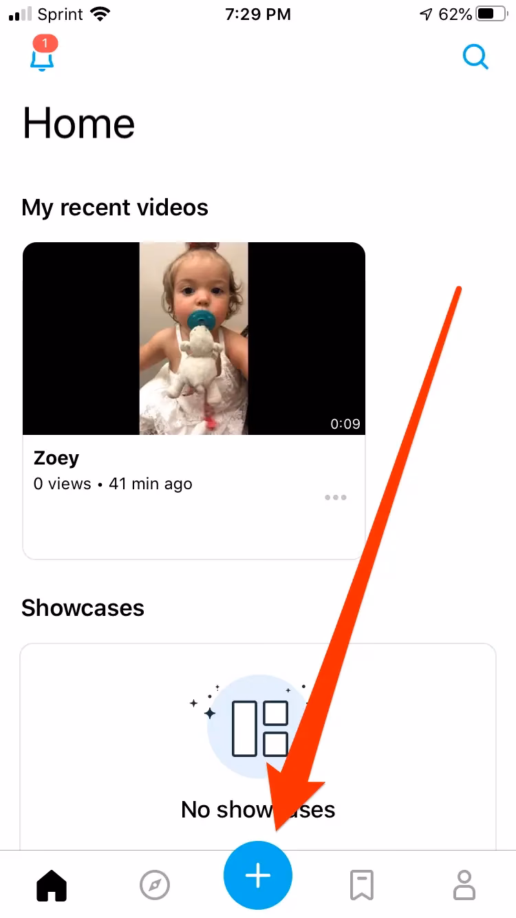 How do I upload videos from my mobile app to the web?
