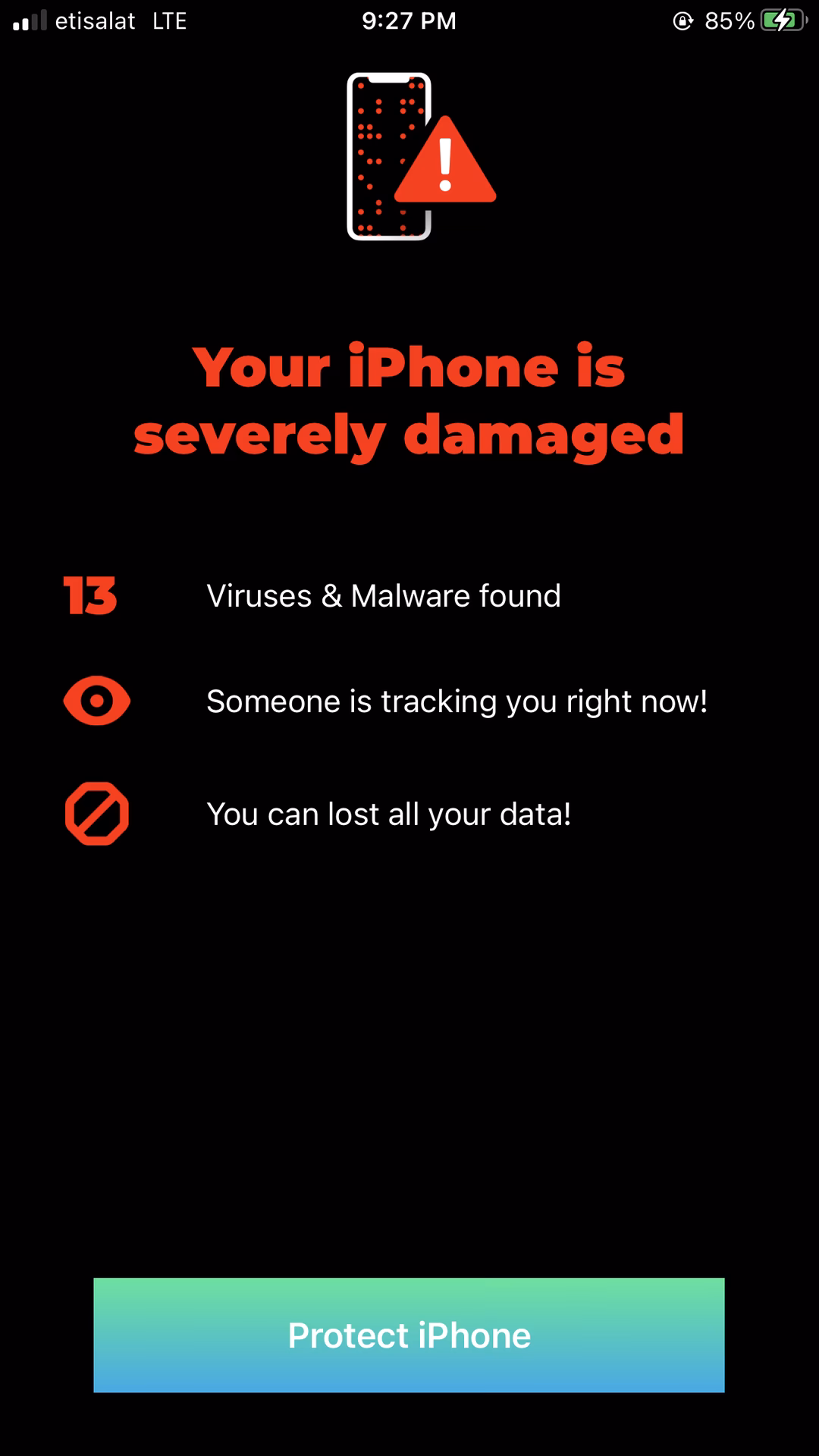 What are the symptoms of Safari virus?