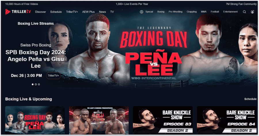 Where can I watch a boxing fight for free?