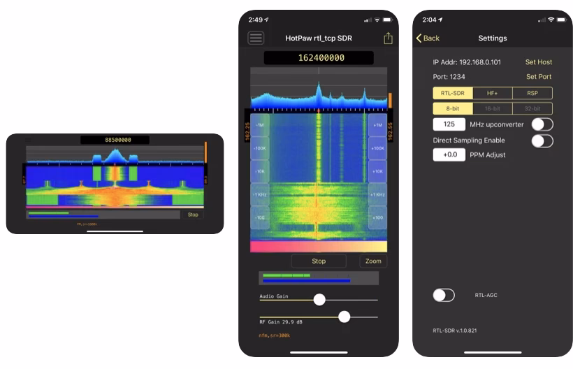 How do you tune on the mobile version of WebSDR?
